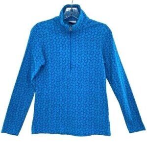 Columbia Women’s Blue Print Glacial Gust Fleece Pullover Gorpcore Outdoor